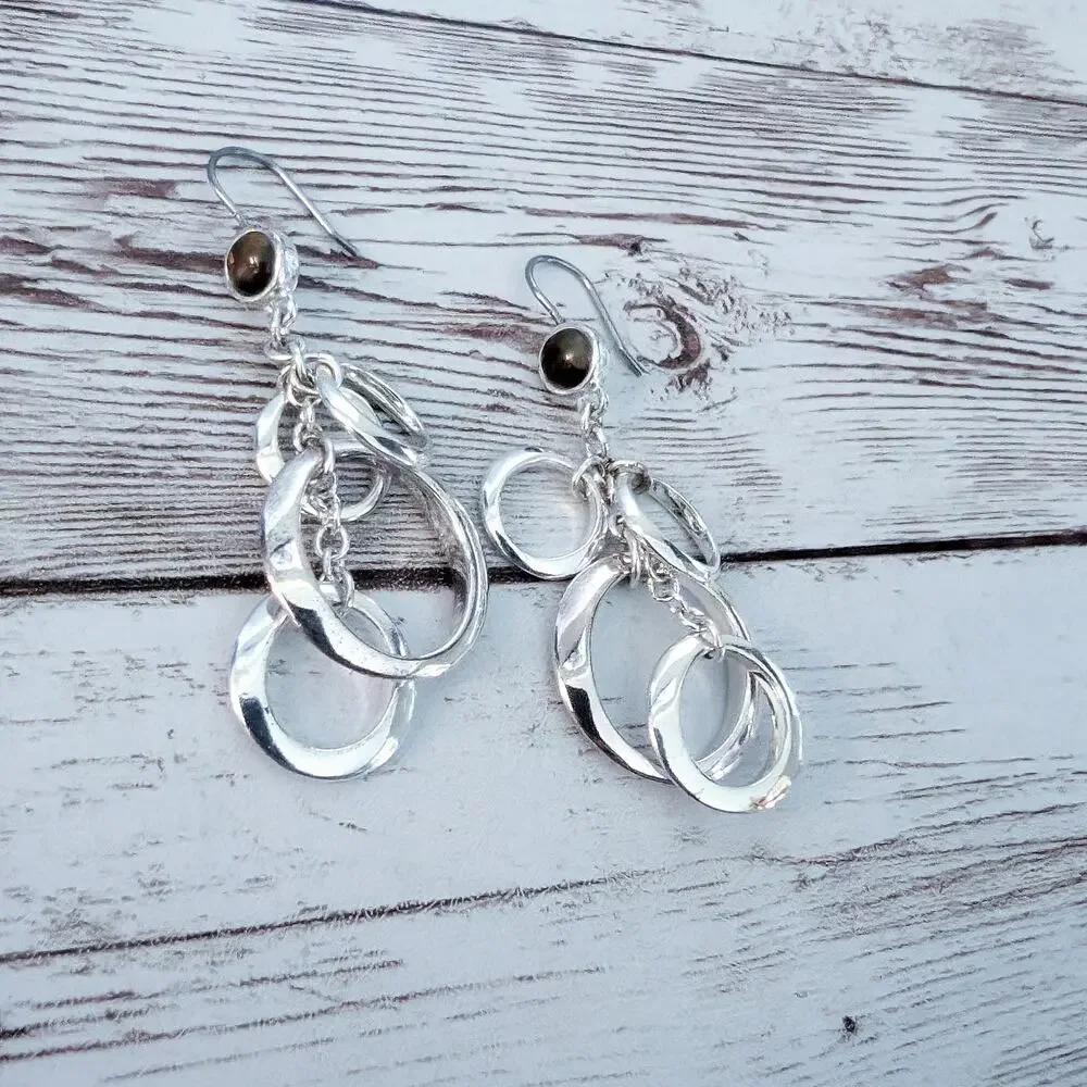 Marvella Earrings Silver Tone Dangle Earrings for Pierced Ears